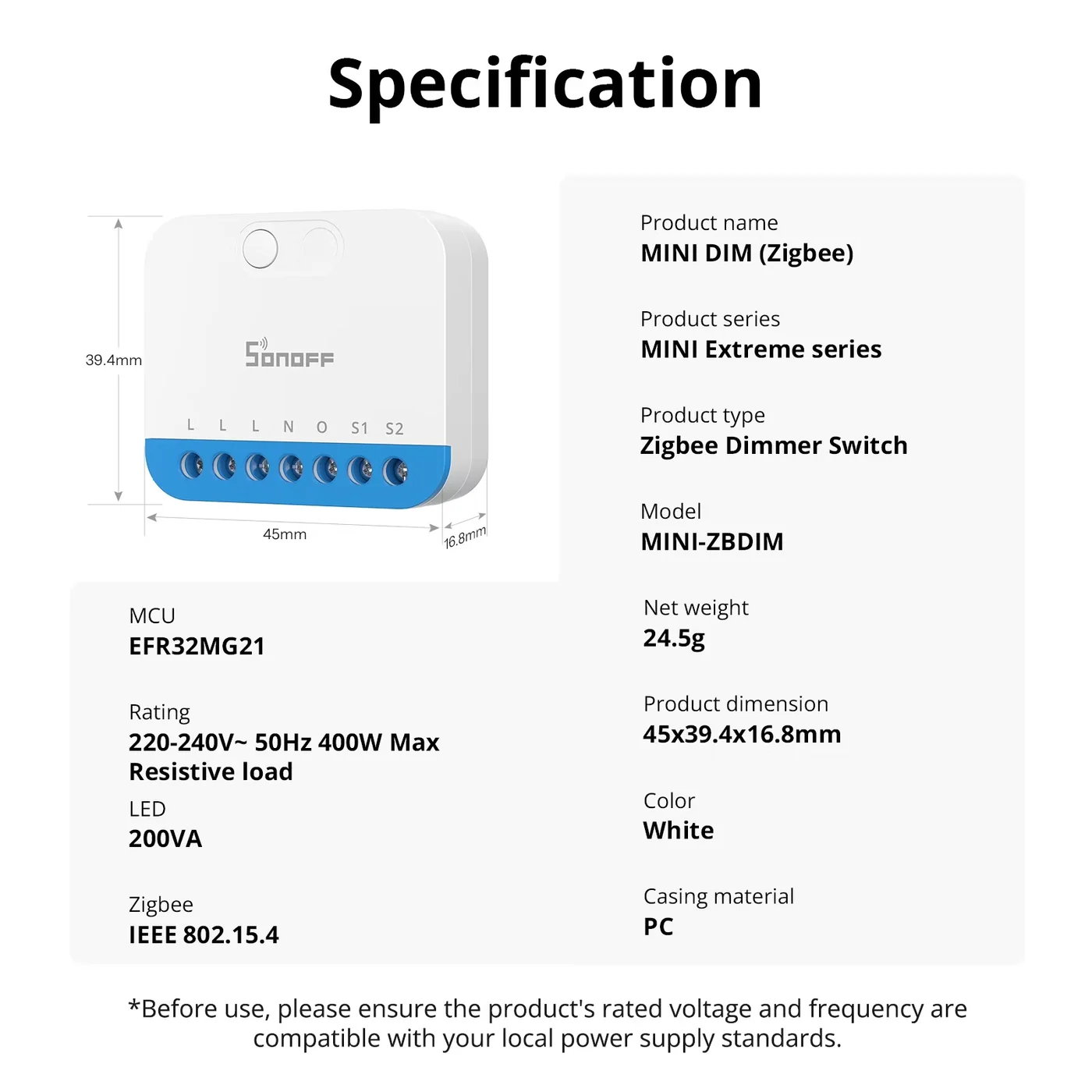 SONOFF MINI-ZBDIM Mini Extreme – Zigbee паметен димер SONOFF MINI-ZBDIM Mini Extreme – Zigbee паметен димер - Image 10