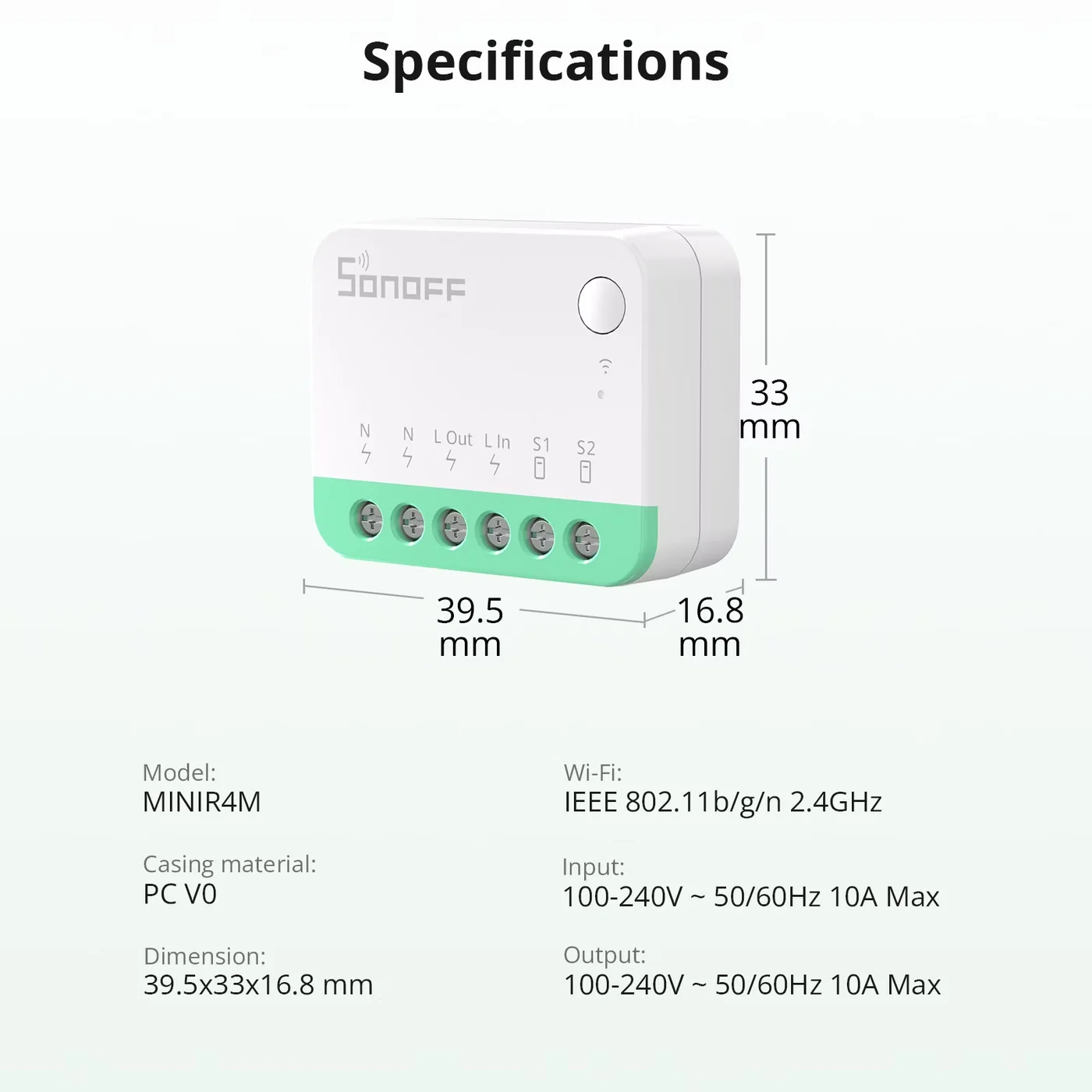 SONOFF MINIR4M Extreme Matter Over WiFi паметен прекинувач SONOFF MINIR4M Extreme Matter Over WiFi паметен прекинувач - Image 3
