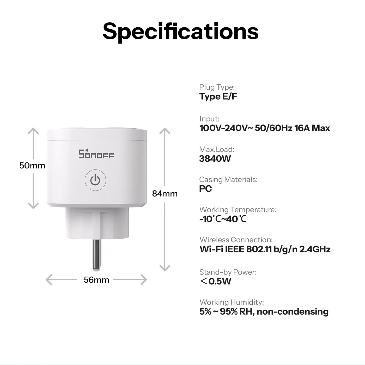SONOFF S61sTPF iPlug Gen2 – Matter over WiFi паметен приклучок SONOFF S61sTPF iPlug Gen2 – Matter over WiFi паметен приклучок - Image 4