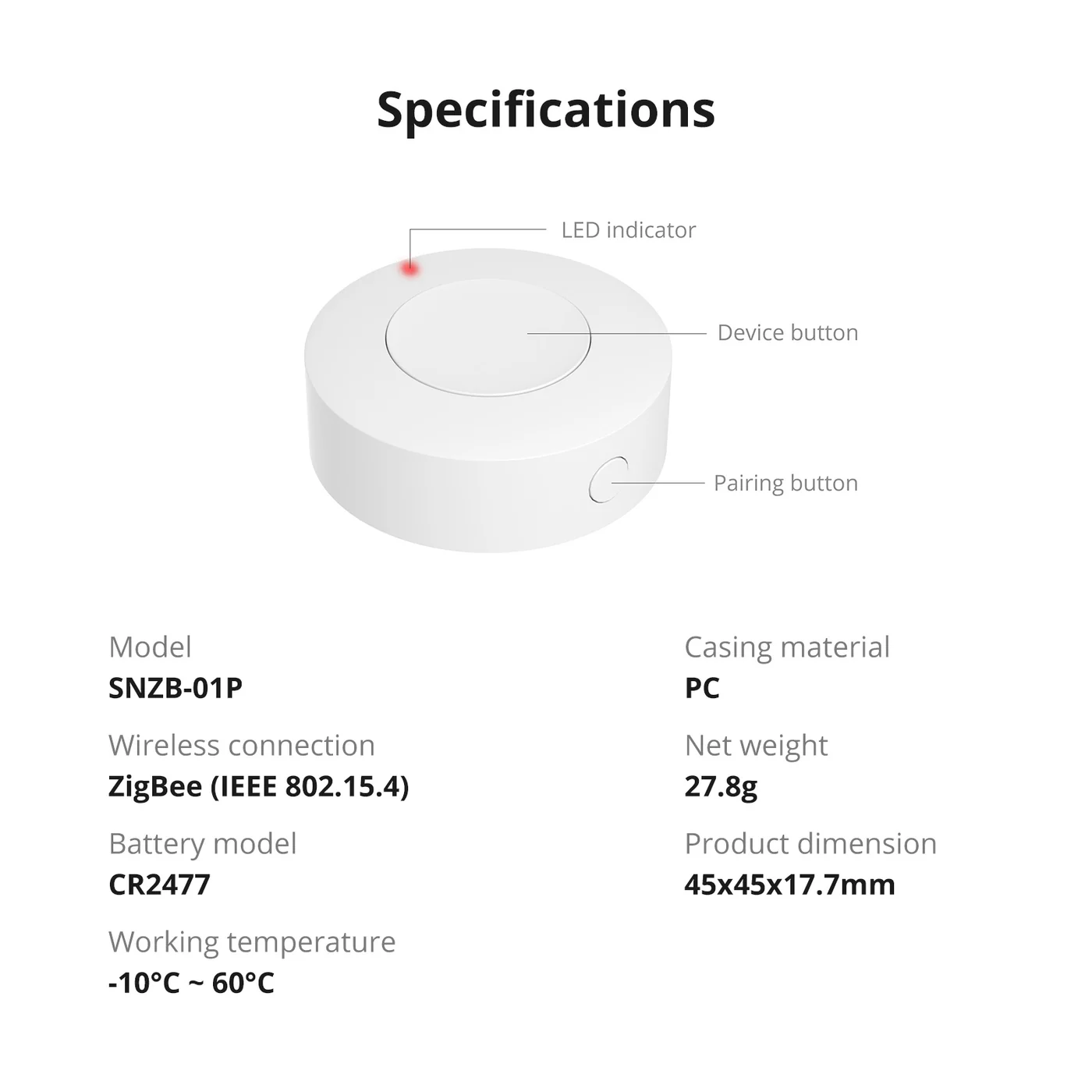 SONOFF SNZB-01P – Zigbee безжичен паметен прекинувач SONOFF SNZB-01P – Zigbee безжичен паметен прекинувач - Image 13