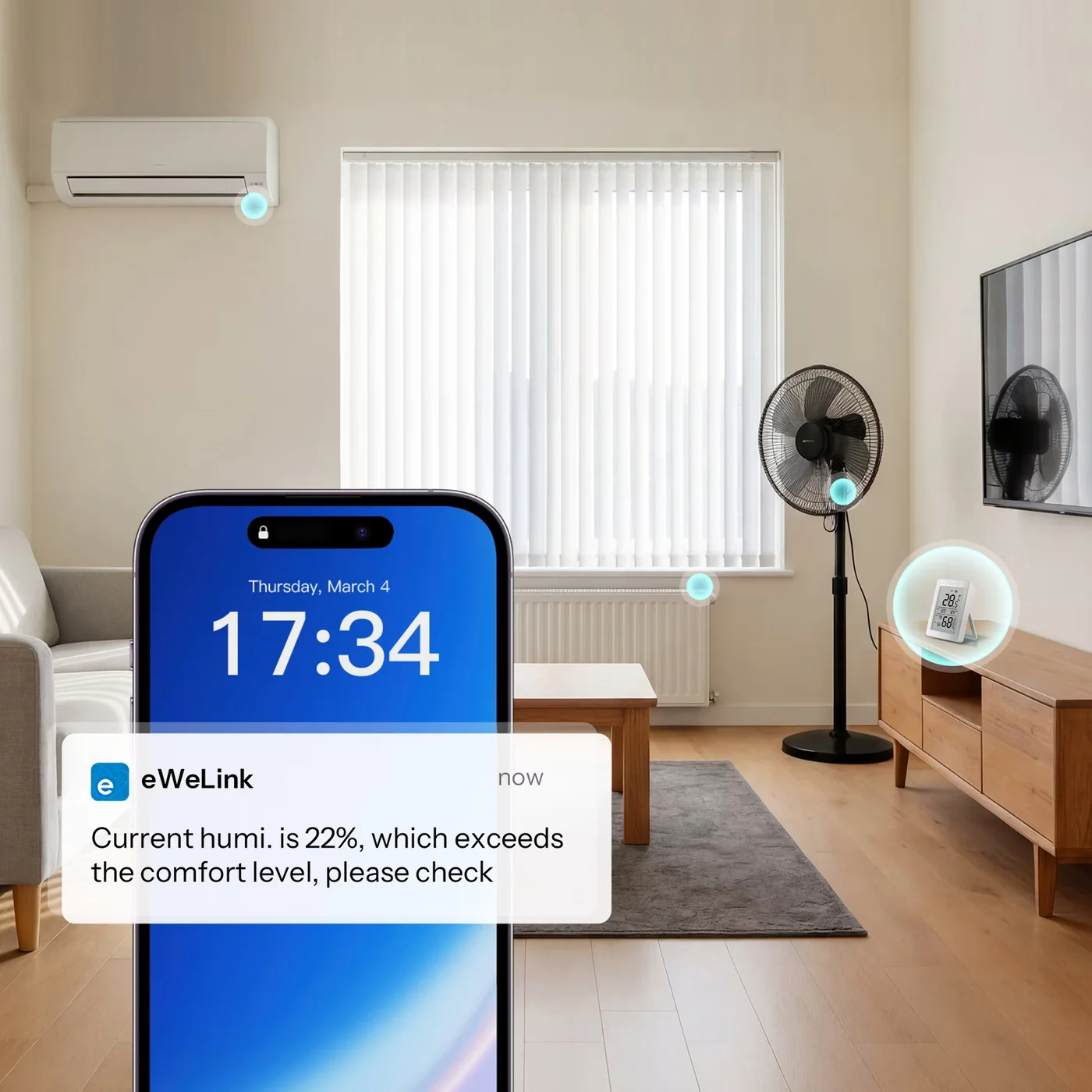 SONOFF SNZB-02DR2 AirGuard TH – Zigbee сензор за температура и влажност SONOFF SNZB-02DR2 AirGuard TH – Zigbee сензор за температура и влажност - Image 6
