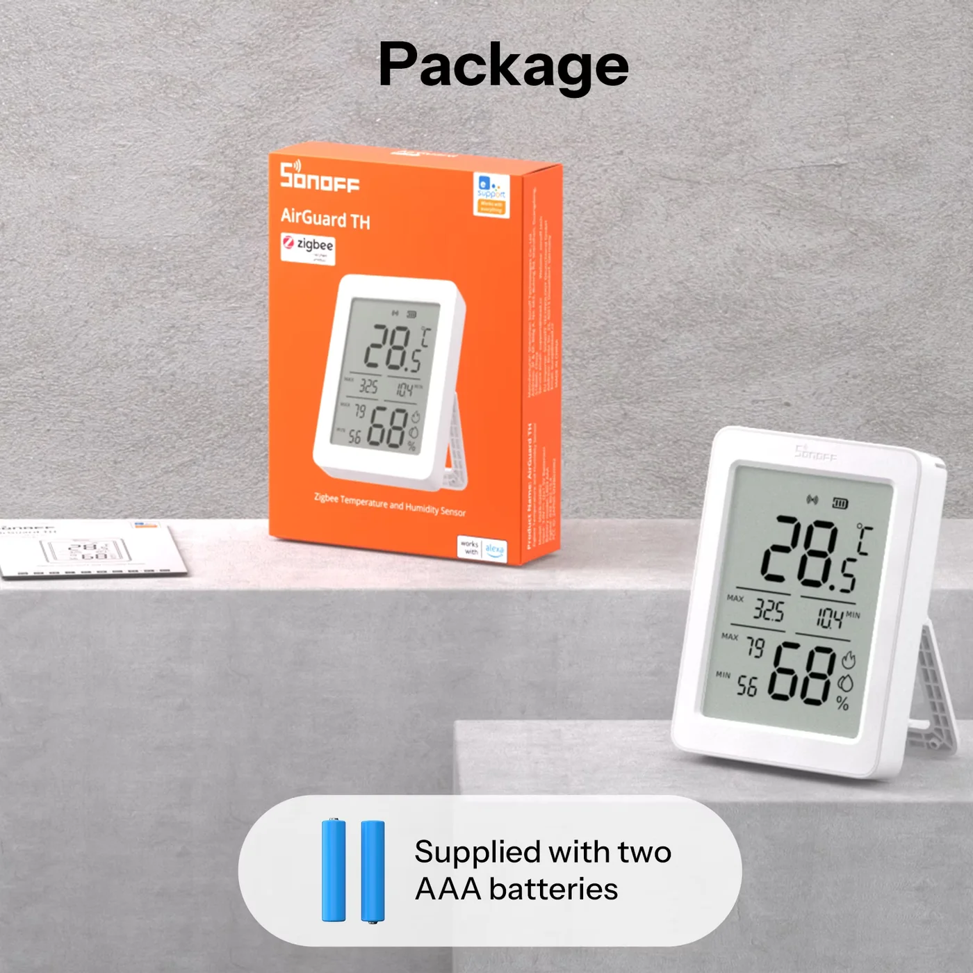 SONOFF SNZB-02DR2 AirGuard TH – Zigbee сензор за температура и влажност SONOFF SNZB-02DR2 AirGuard TH – Zigbee сензор за температура и влажност - Image 3