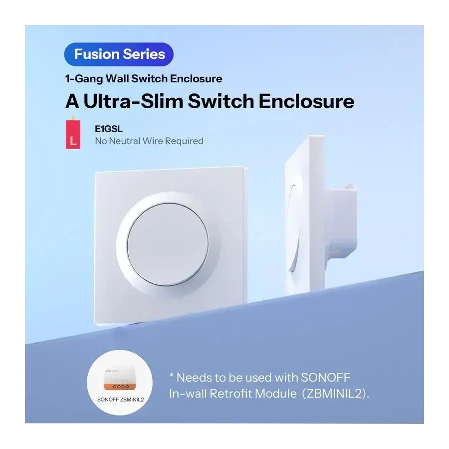 SONOFF E1GSL Wall Switch Enclosure for ZBMINIL2 SONOFF E1GSL Wall Switch Enclosure for ZBMINIL2 - Image 2