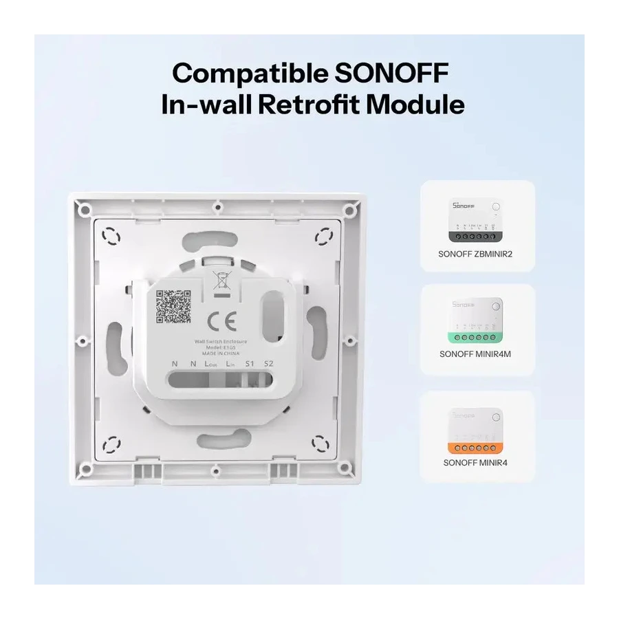 SONOFF E1GS Wall Switch Enclosure for ZBMINIR2, MINIR4M, MINIR4 SONOFF E1GS Wall Switch Enclosure for ZBMINIR2, MINIR4M, MINIR4 - Image 7