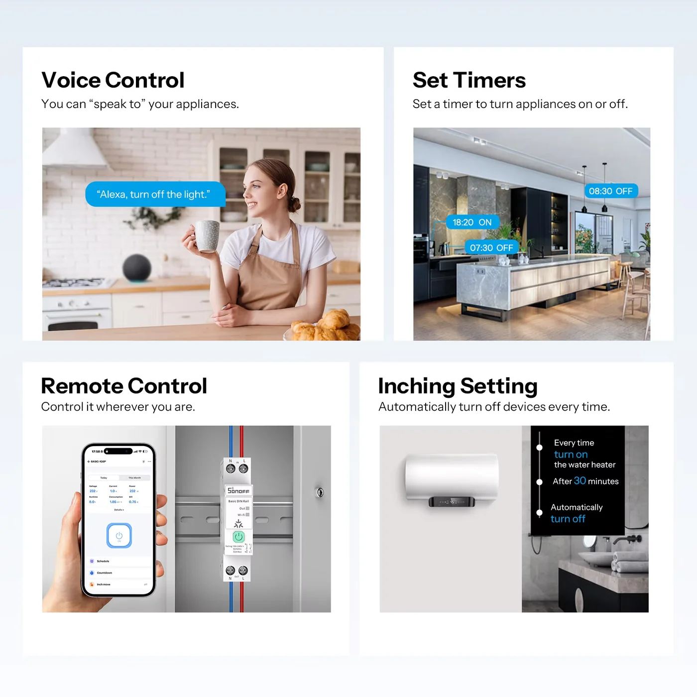 SONOFF BASIC-1GSP Matter over WiFi Smart DIN Rail Switch SONOFF BASIC-1GSP Matter over WiFi Smart DIN Rail Switch - Image 6