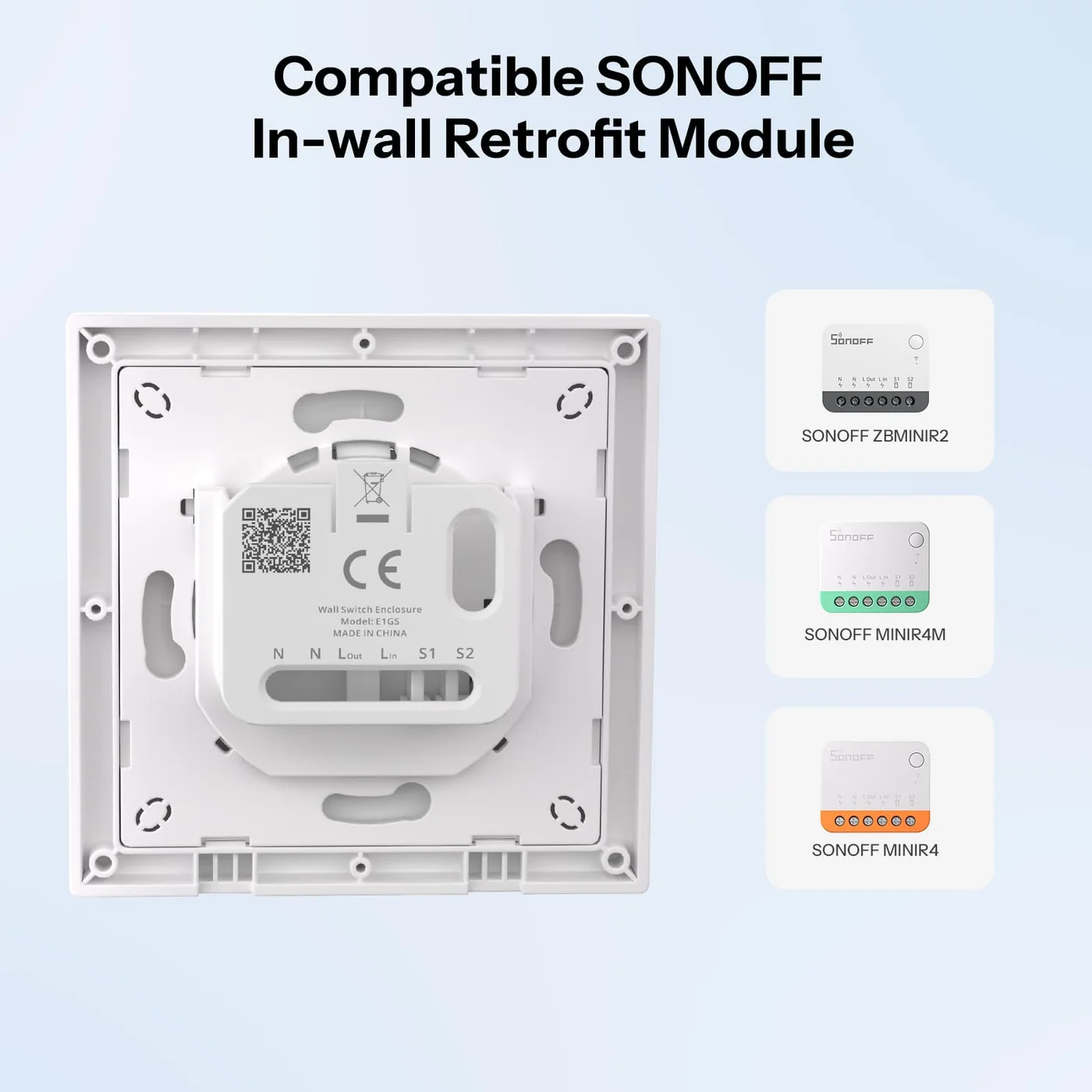 SONOFF E1GS ѕиден прекинувач за ZBMINIR2, MINIR4M и MINIR4 SONOFF E1GS ѕиден прекинувач за ZBMINIR2, MINIR4M и MINIR4 - Image 3