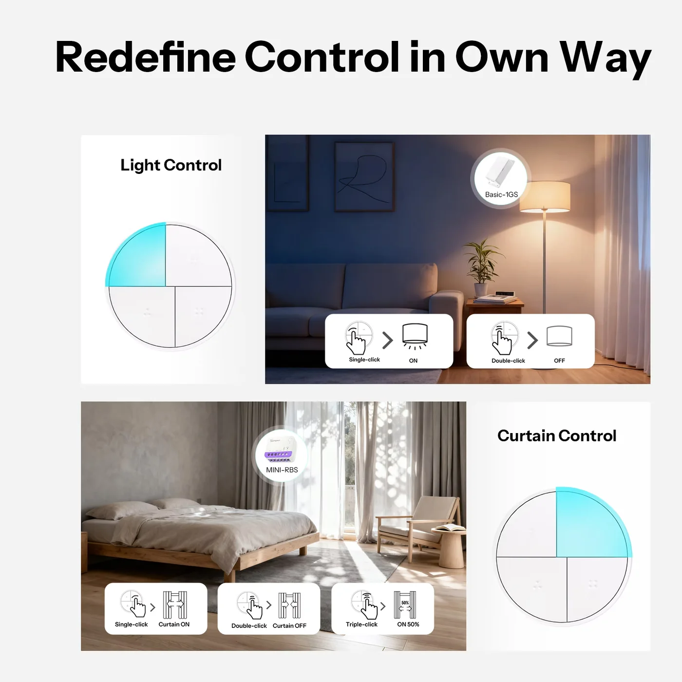 SONOFF Orb 4-in-1 Zigbee Smart Scene Button | SNZB-01M SONOFF Orb 4-in-1 Zigbee Smart Scene Button | SNZB-01M - Image 3